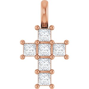 10K Rose 1/4 CTW Lab-Grown Diamond Pendant