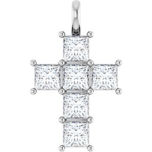 Sterling Silver 1 5/8 CTW Lab-Grown Diamond Pendant