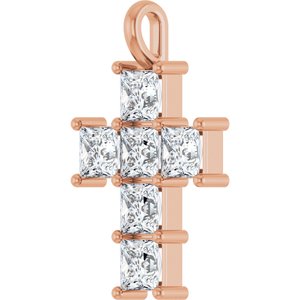 10K Rose 1 5/8 CTW Lab-Grown Diamond Pendant