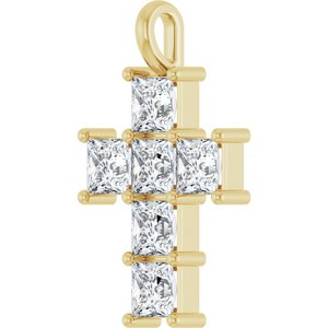 10K Yellow 1 5/8 CTW Lab-Grown Diamond Pendant