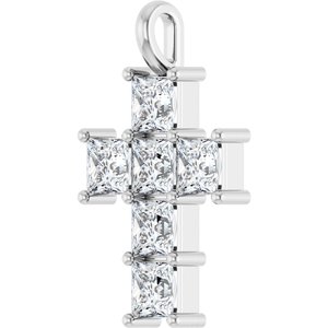 Platinum 1 5/8 CTW Lab-Grown Diamond Pendant