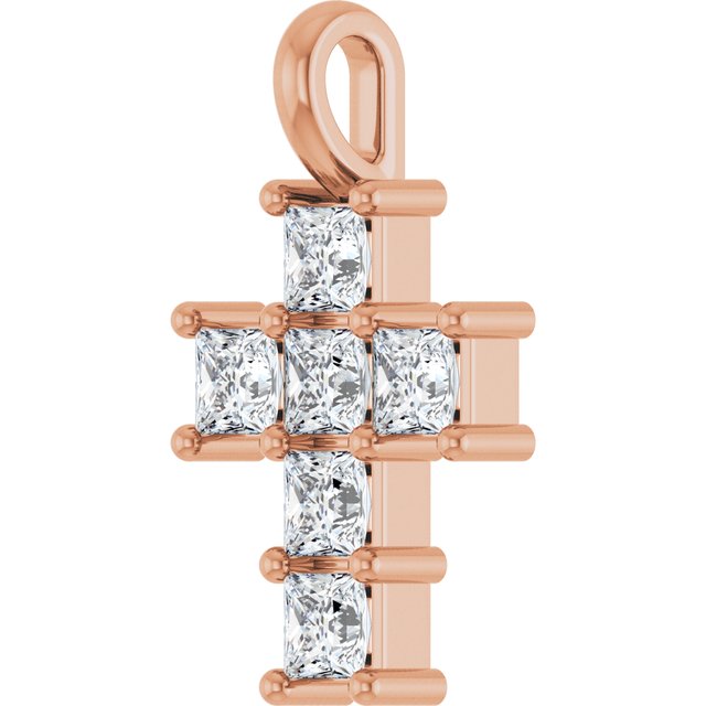 14K Rose 1/2 CTW Lab-Grown Diamond Pendant