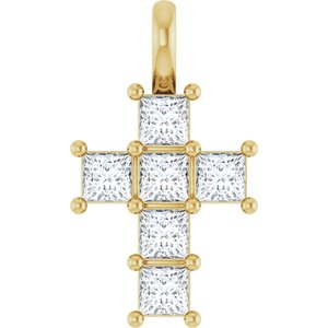 10K Yellow 1/2 CTW Lab-Grown Diamond Pendant
