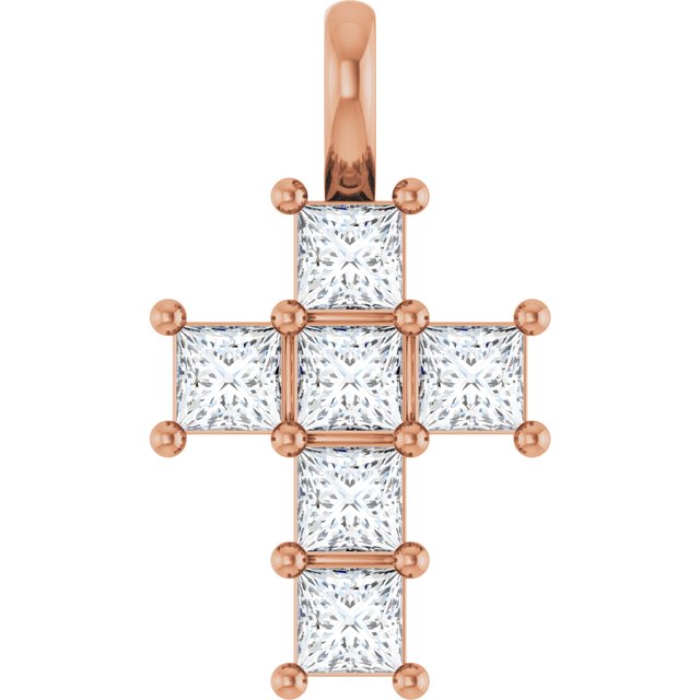 14K Rose 1/2 CTW Lab-Grown Diamond Pendant