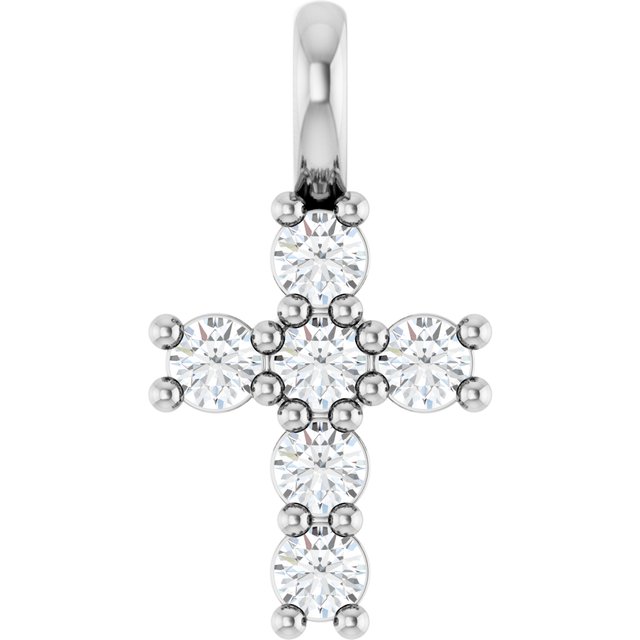 Platinum 1/6 CTW Lab-Grown Diamond Pendant