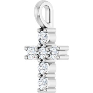 Platinum 1/6 CTW Lab-Grown Diamond Pendant