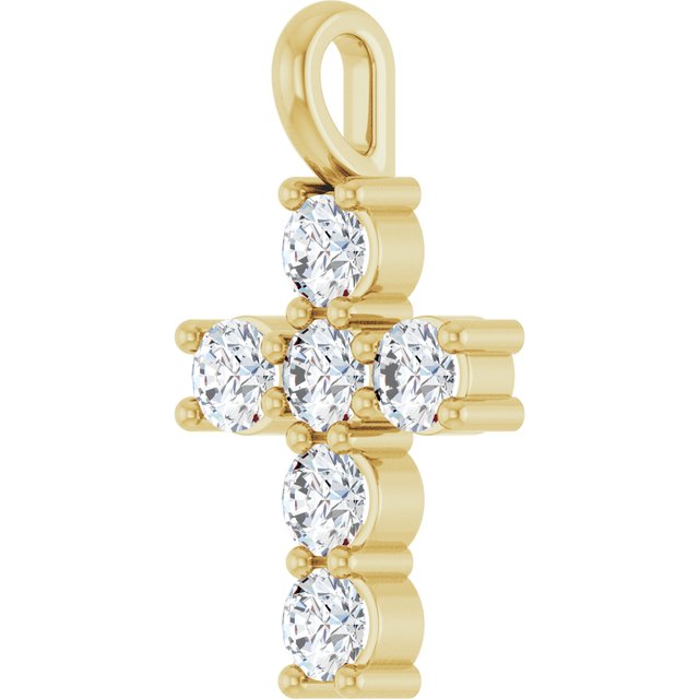10K Yellow 1/2 CTW Lab-Grown Diamond Pendant