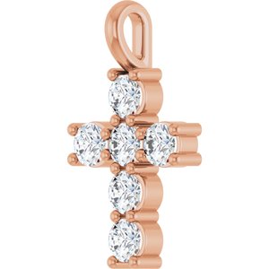 14K Rose 1/2 CTW Lab-Grown Diamond Pendant