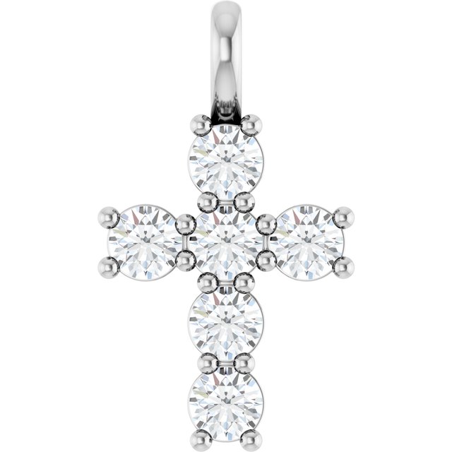 Platinum 1/2 CTW Lab-Grown Diamond Pendant