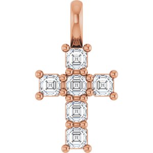 10K Rose 1/3 CTW Lab-Grown Diamond Pendant