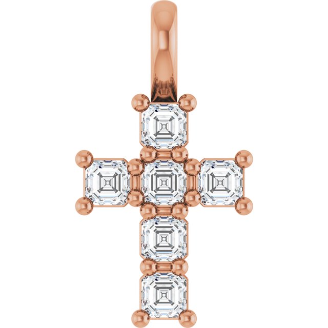 10K Rose 1/3 CTW Lab-Grown Diamond Pendant