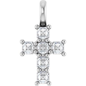 10K White 1/3 CTW Lab-Grown Diamond Pendant