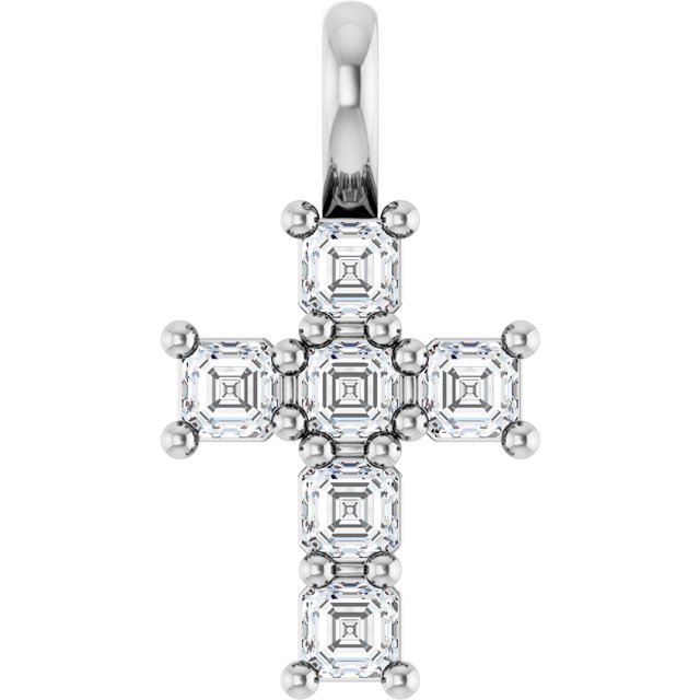 10K White 1/3 CTW Lab-Grown Diamond Pendant