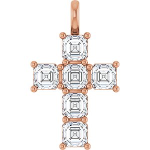 10K Rose 2 CTW Lab-Grown Diamond Pendant