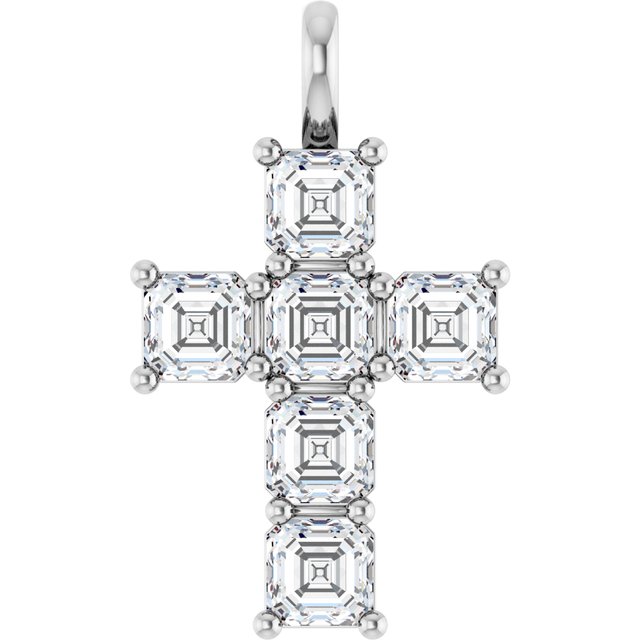 Sterling Silver 2 CTW Lab-Grown Diamond Pendant
