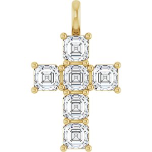 10K Yellow 2 CTW Lab-Grown Diamond Pendant