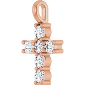 10K Rose 1/3 CTW Lab-Grown Diamond Pendant