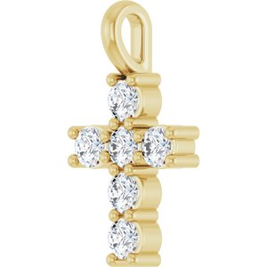 14K Yellow 1/3 CTW Lab-Grown Diamond Pendant