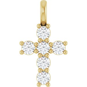 10K Yellow 1/3 CTW Lab-Grown Diamond Pendant