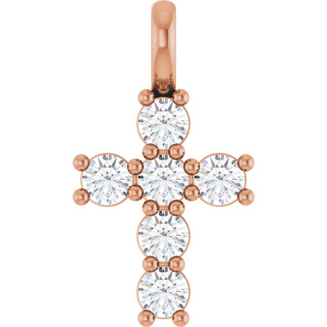 14K Rose 1/3 CTW Lab-Grown Diamond Pendant