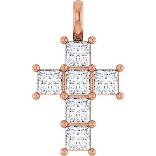 14K Rose 1 CTW Lab-Grown Diamond Pendant