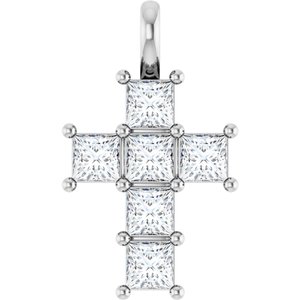 Sterling Silver 1 CTW Lab-Grown Diamond Pendant