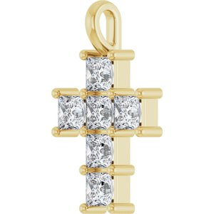 14K Yellow 1 CTW Lab-Grown Diamond Pendant
