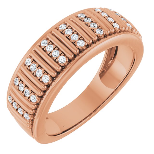 14K Rose 1/4 CTW Lab-Grown Diamond Band