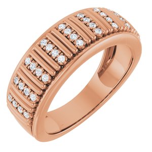 14K Rose 1/4 CTW Lab-Grown Diamond Band