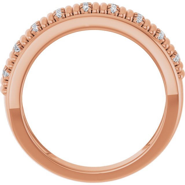 14K Rose 1/4 CTW Lab-Grown Diamond Band