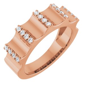 14K Rose 1/3 CTW Lab-Grown Diamond Band
