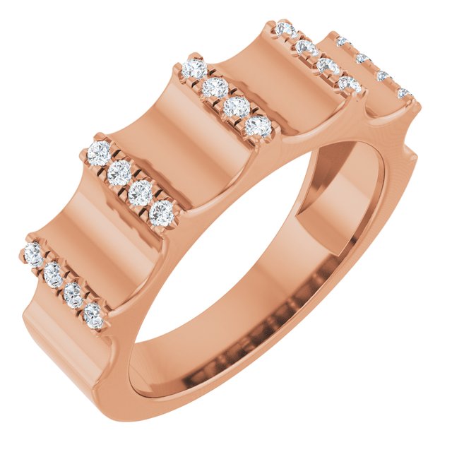 14K Rose 1/3 CTW Lab-Grown Diamond Band