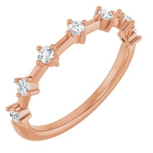 14K Rose 1/4 CTW Lab-Grown Diamond Anniversary Band