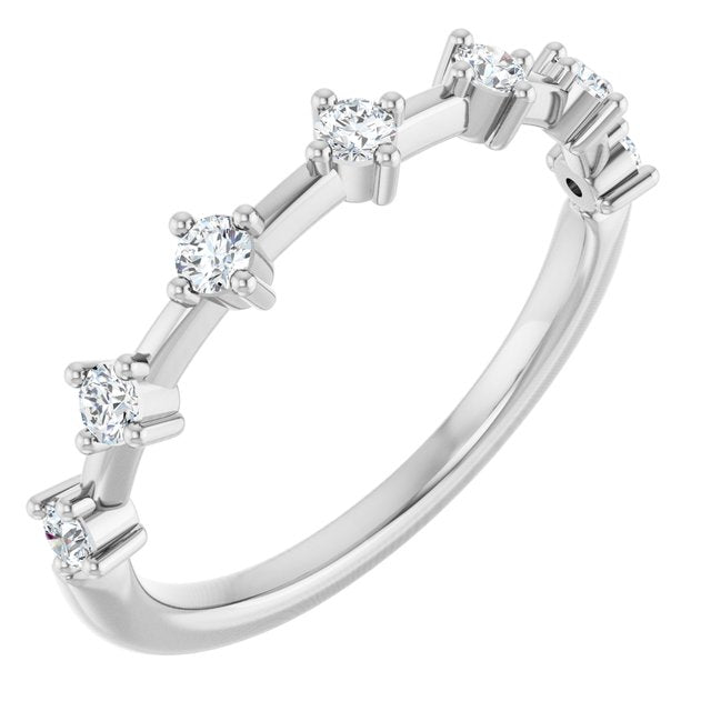 14K White 1/4 CTW Lab-Grown Diamond Anniversary Band