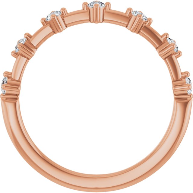 14K Rose 1/4 CTW Lab-Grown Diamond Anniversary Band