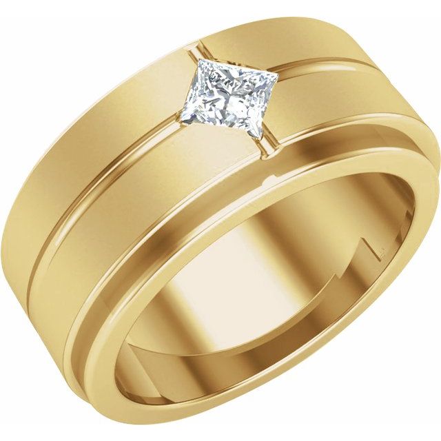 14K Yellow 1/2 CTW Lab-Grown Diamond Band