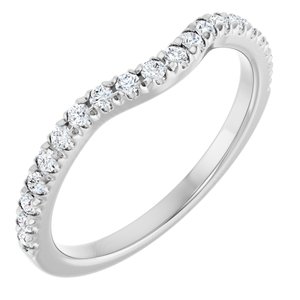 Platinum 1/4 CTW Lab-Grown Diamond Contour Band