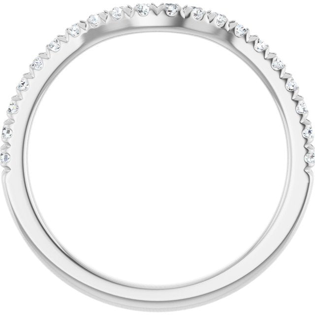 Platinum 1/4 CTW Lab-Grown Diamond Contour Band