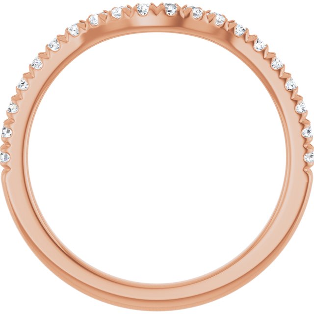 14K Rose 1/4 CTW Lab-Grown Diamond Contour Band