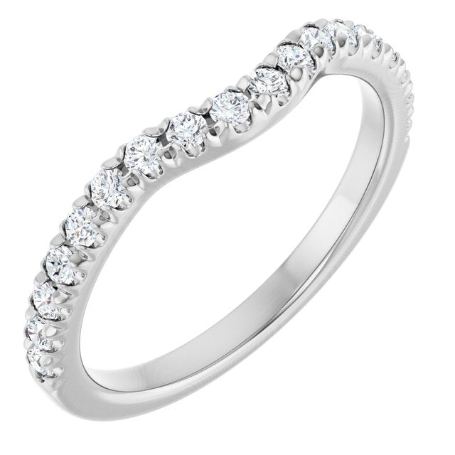 Platinum 1/3 CTW Lab-Grown Diamond Contour Band