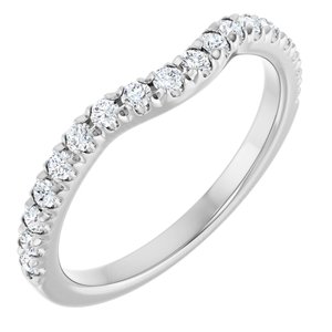 Platinum 1/3 CTW Lab-Grown Diamond Contour Band