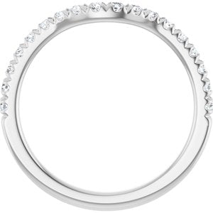 Platinum 1/3 CTW Lab-Grown Diamond Contour Band