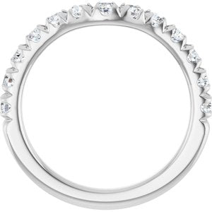 Platinum 3/4 CTW Lab-Grown Diamond Contour Band