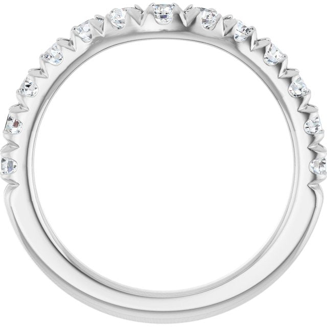 Platinum 3/4 CTW Lab-Grown Diamond Contour Band