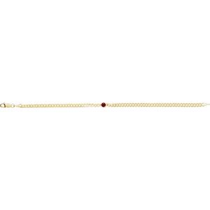 14K Yellow Lab-Grown Ruby Link 7" Bracelet