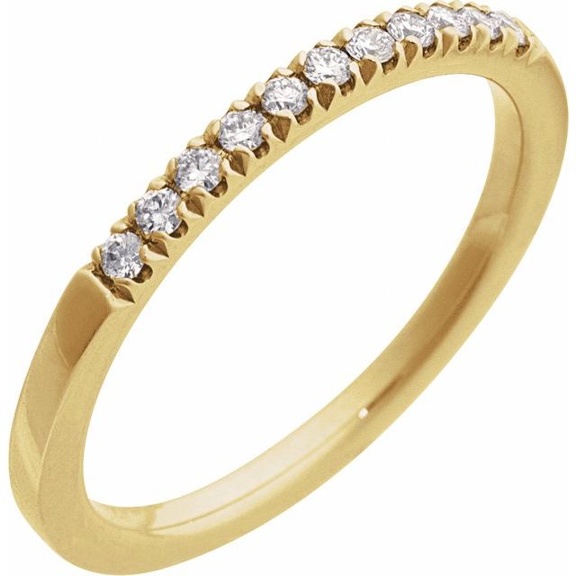14K Yellow 1/6 CTW Lab-Grown Diamond Stackable Ring