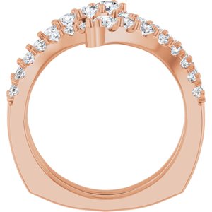 14K Rose 1 CTW Lab-Grown Diamond Ring Guard
