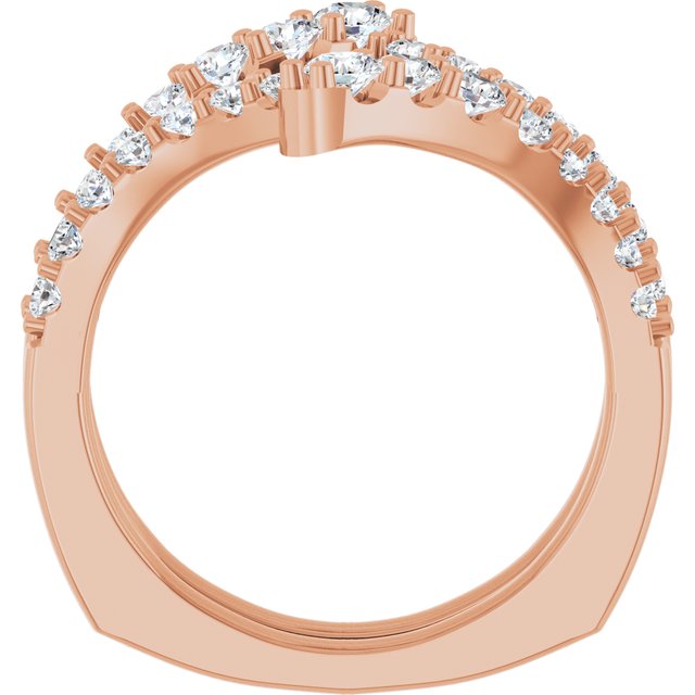 14K Rose 1 CTW Lab-Grown Diamond Ring Guard