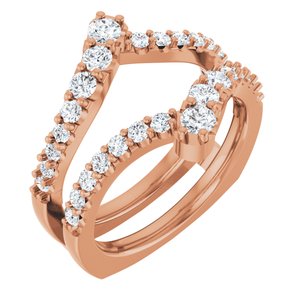14K Rose 1 CTW Lab-Grown Diamond Ring Guard