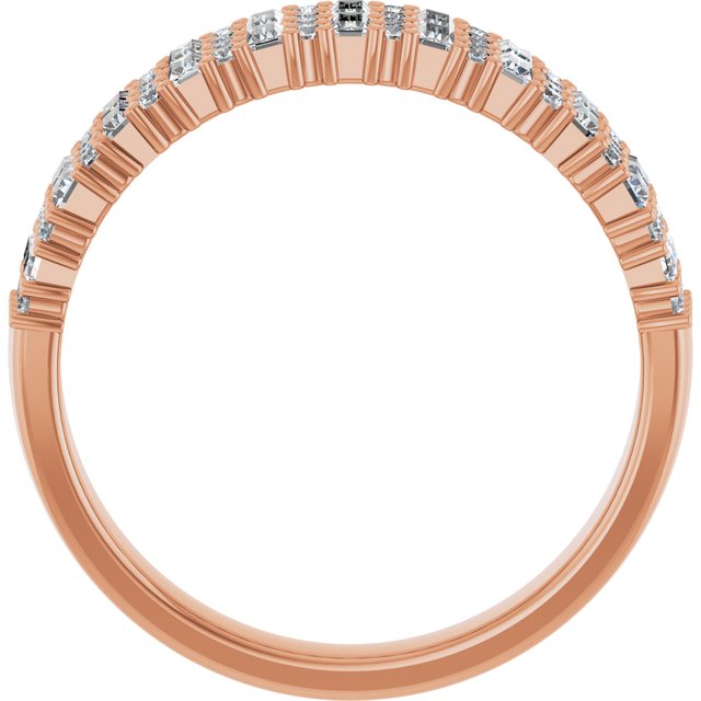 14K Rose 7/8 CTW Lab-Grown Diamond Anniversary Band